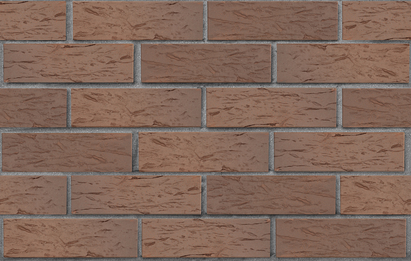 Клинкер фасадный светло-коричневый флэш Прага береста