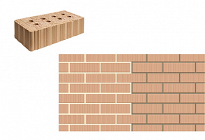 Кирпич одинарный полнотелый М 200 с пустотами