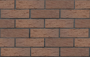 Клинкер фасадный светло-коричневый флэш Прага береста